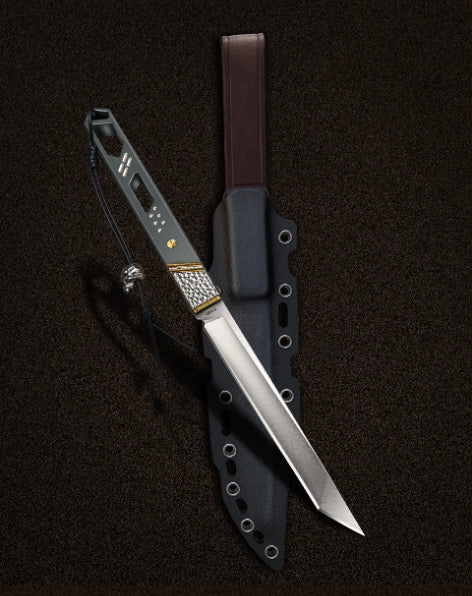 3.9 Inch Camping Outdoors Fixed Blade Knife,M390 Steel Blade,Titanium Handle