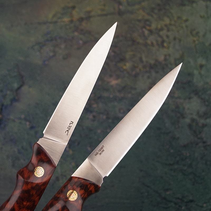 3.43Inch Full Tang Fixed Blade Knife,M390 Steel Blade,Snakewood Handle