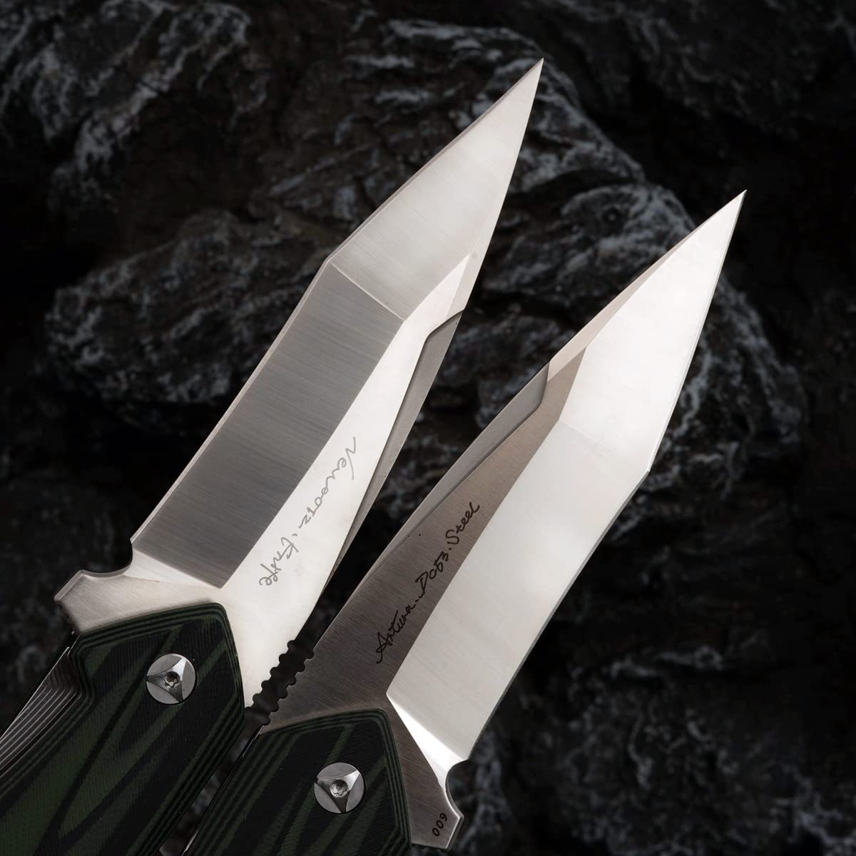3.8 Inch Outdoor Survival Tactical Folding Pocket Knives, DC53 Steel, G10 Handle