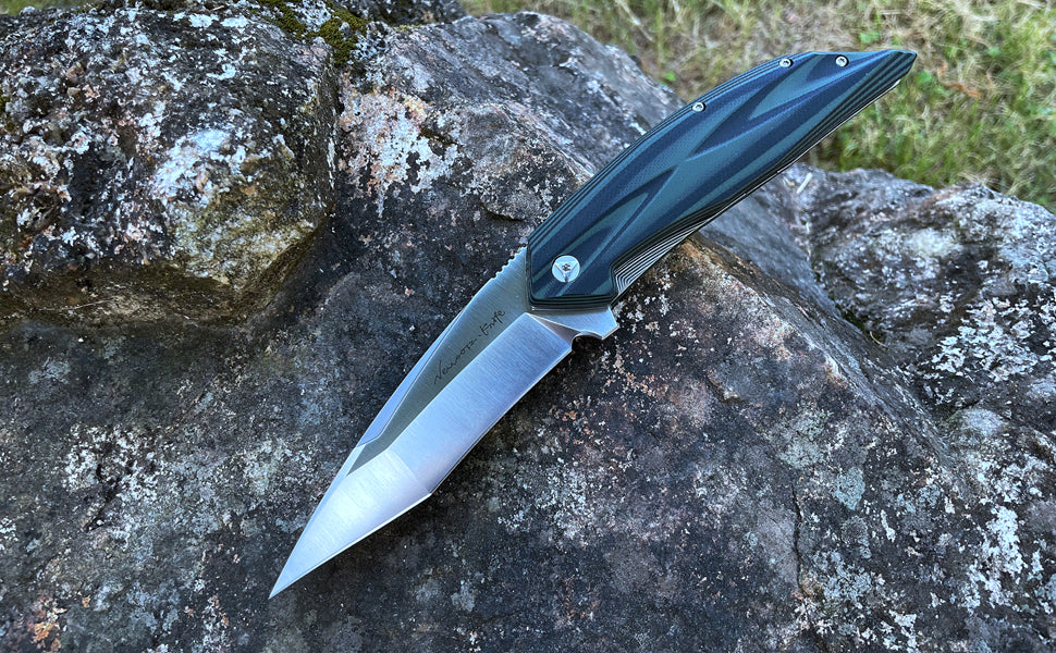 3.8 Inch Outdoor Survival Tactical Folding Pocket Knives, DC53 Steel, G10 Handle