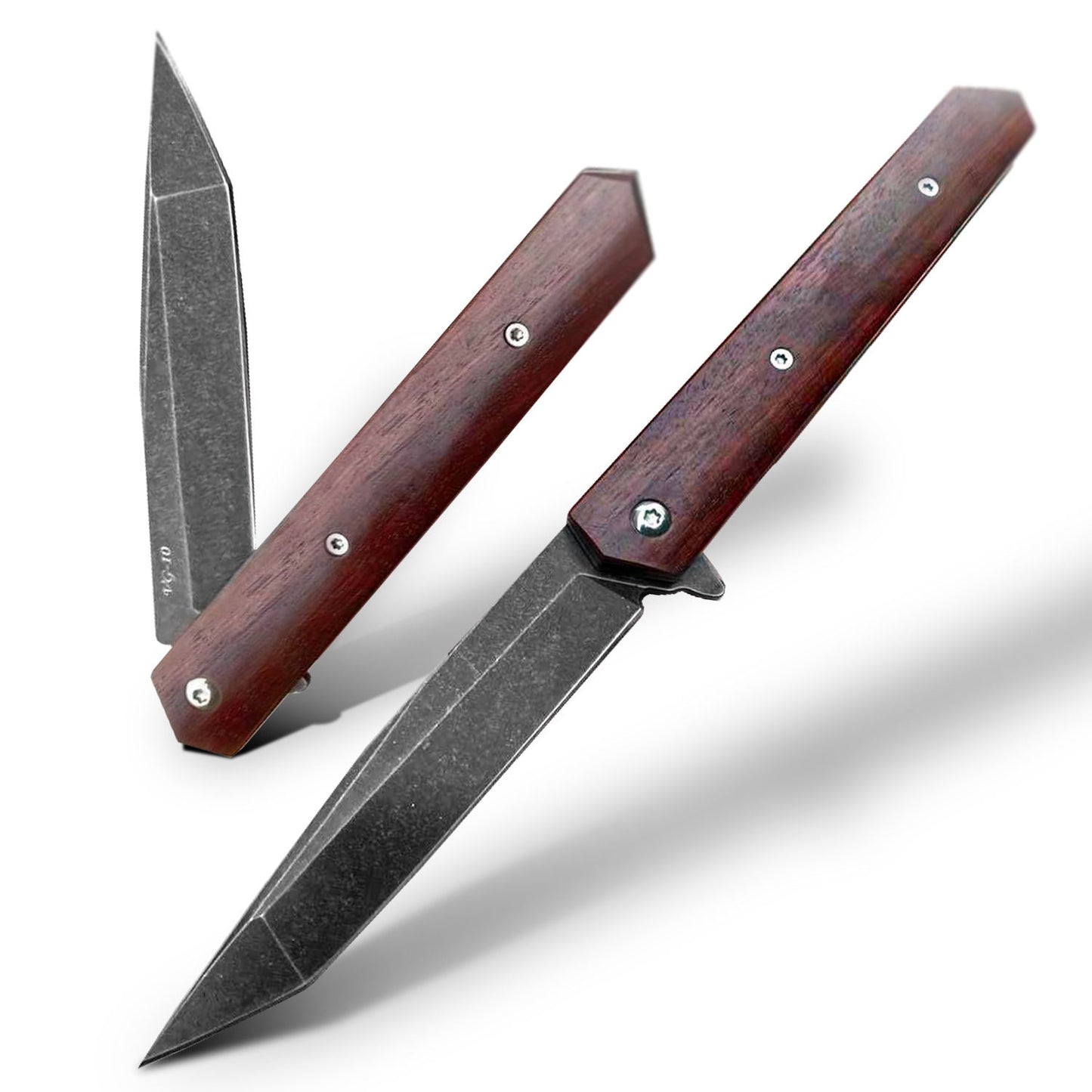 Newootz 3.54inch portable folding knife,VG10 steel,rosewood handle