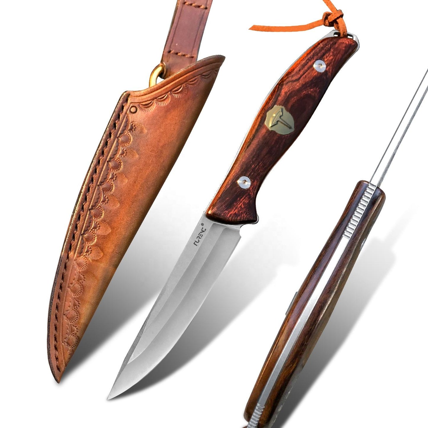 3.54Inch Full Tang Fixed Blade Knife,M390 Steel Blade,Desert Ironwood Handle