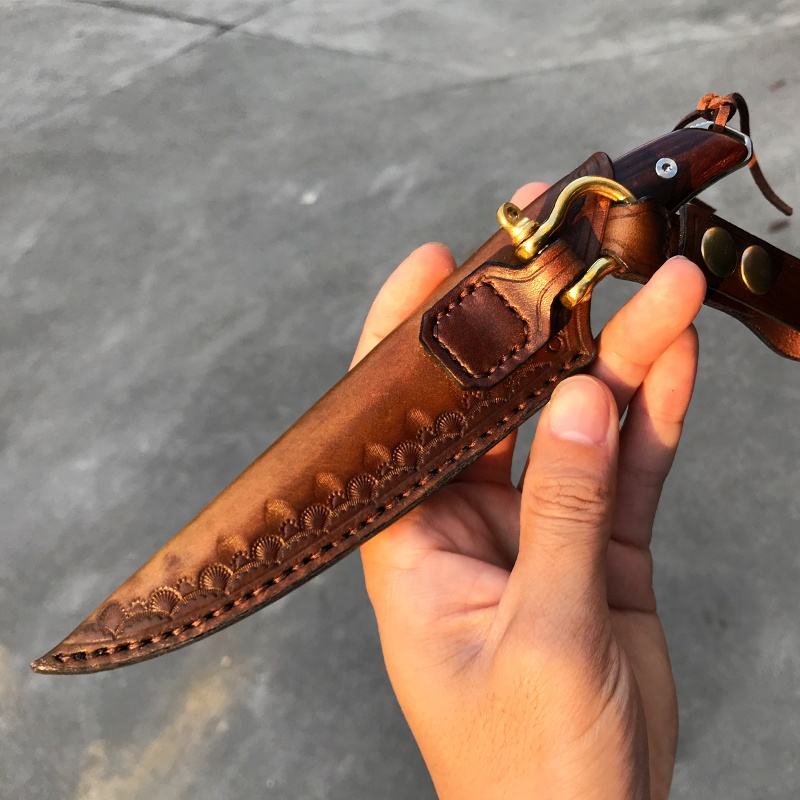 3.54Inch Full Tang Fixed Blade Knife,M390 Steel Blade,Desert Ironwood Handle