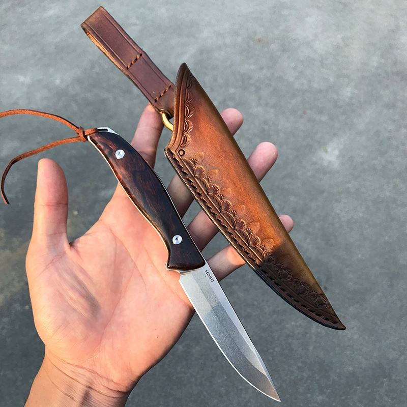 3.54Inch Full Tang Fixed Blade Knife,M390 Steel Blade,Desert Ironwood Handle