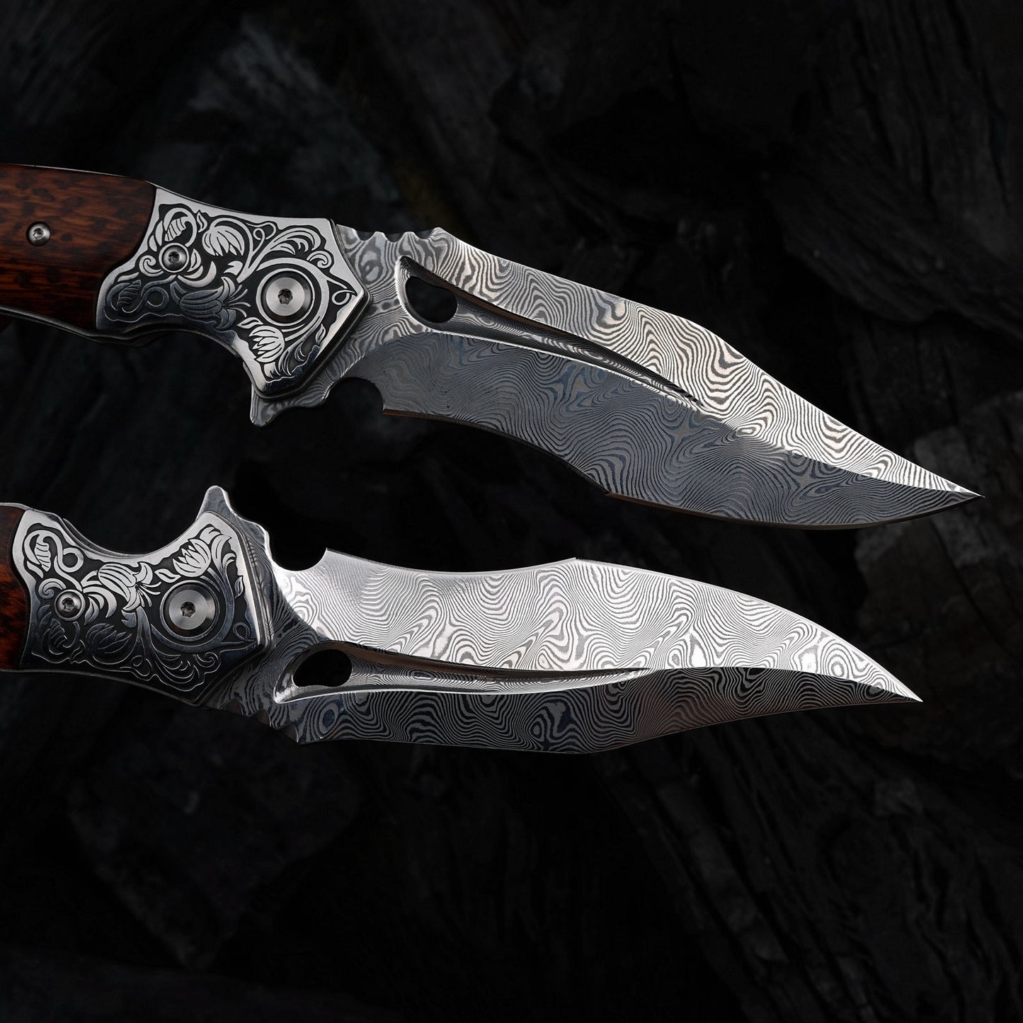 3.74 Inch Handmade Japanese Folding Knife, VG10 Damascus Steel ,Liner Lock, Maple Handle